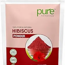 Pure Herbology Pure & Natural Hibiscus Flower Powder for Face Packs and Hair Growth & Care (300gm)-picture-43