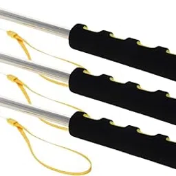 Othmro Telescoping Flagpole Pointer for Teacher 120CM Extend Length Extendable Stainless Steel Pole Yellow&Black Sponge Handle 3Pcs-picture-27
