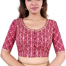 rene Women Red Cotton Blend Half Sleeve Blouse(MAN-005758-RED-46)-picture-21