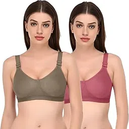style storm |Pack of 2| Full Support Minimizer Cotton Bra for Women Non-Padded, Non-Wired & Full Coverage with Seamless Cup. |Color as per Availability|-picture-56
