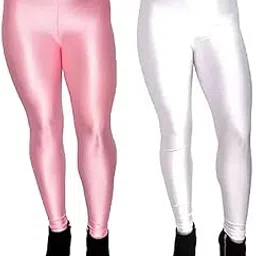 cron Shiny Ankle Leanth Stretchable Leggings Slim Fit Leggings Combo for Women and Girl's image 1