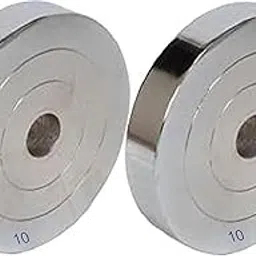 gymingworld Gyming World® (10x2=20 Kg) Steel weight plates, Dumbbells weight plates 28 mm dia hole-picture-16