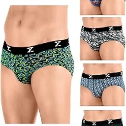 xyxx Men's Ace & Shuffle Micromodal Regular Fit Solid & Printed Antimicrobial Briefs with No Marks Waistband (Pack of 5)-picture-56