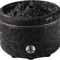 ATORSE Flame Air Humidifier Quiet Mini Humidifier for Desktop Bedroom Yoga Black B-image-36