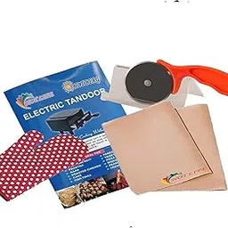 Hotlife Electric tandoor Accessories comboo Pack of 2 Magic Cloth (size-12.5 * 9.5 inches),Recipe Book,Hand Gloves,Pizza Cutter-picture-28