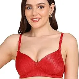 tweens Lightly Padded Printed Bra - Soft Polyamide Fabric - Full Coverage - Wirefree - Multiway Straps - Everyday Seamless T-Shirt Bra-picture-30