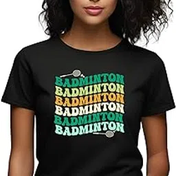 seek buy love Unisex Badminton Enthusiast Tee, Colorful Text Sports Shirt, Casual Shuttlecock Lover for Badminton Players, Athletic Wear-picture-48