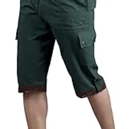 ethnic trove Men's Cotton Capri Pants, Three Fourth Capri, 3/4 Length, Casual, Night Wear-picture-35
