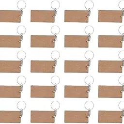 Kd Retail Blank MDF Key Chains Activity Decoupage Art and Craft Supplies Do It Yourself Circle Set of 20 (Brown, 2 inch X 2 inch) (2 inch Rectangle Pack of 20, Pack of 50)-picture-31