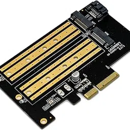 Dual M.2 PCIe Adapter for SATA (B Key) and NVMe (M Key) SSD with High-Speed PCIe x4 Interface, Supports 2230 2242 2260 2280 M.2 Drives, SSD to PCI-e Expansion Card-image-15