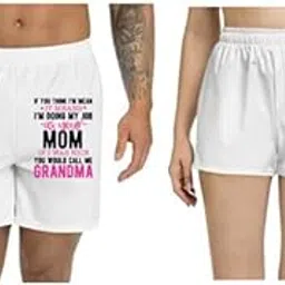 Men and Women Printed Regular fit Casual Polyester Couple White Shorts (ZPOD-0004117-set-XL_ms)-picture-36