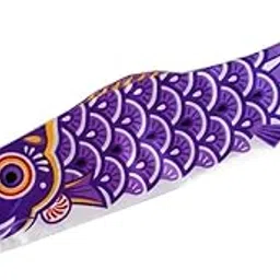 MILAAN Japanese Decorative Windsock Carp Flag Koi Nobori Sailfish 50cm Purple-picture-10