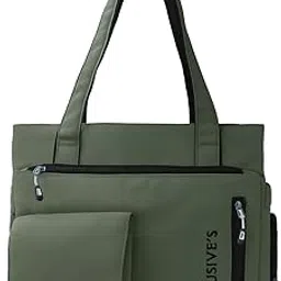 lusive's 10L Compact Handbag for Women: Stylish Design with Multiple Pockets, 3 Compartments, Premium Polyester Material (Black & Grey)-picture-24