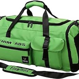 calandis Gym Bag with Shoe Compartment Portable Travel Duffle Bag for Trips Gym Beach Light Green | Gym Bags-picture-7