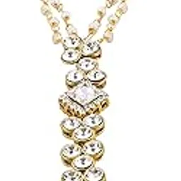 Fashion Jewellery Valentine Gifts Adjustable Freesize Gold Chain Bracelet Rings for Girls Women Couple Girlfriend Love Women American Diamond Ring Jewellery Set for Womens -Bracelet ring-01-image-13