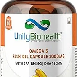 UNITY BIOHEALTH Omega 3 Fish Oil Capsule for Joints, Heart & Brain Health, 1000mg with 180mg EPA & 120mg DHA (60 capsules)-picture-10