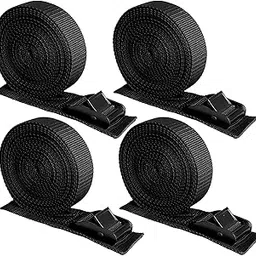 THE WHITE SHOP 4Pack Kayak Tie Down Straps Lashing Strap Padded Cam Buckle Cargo Strap Adjustable Kayak Straps Roof Rack Cinch Strap Ratchet Straps for Trucks Motorcycle Boat Tie Down Packing Moving image 1