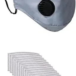 myaddiction 21x Reusable Mouth Face Mask Cover w/Valve Anti Dust Haze Mask Pad Gray-picture-21