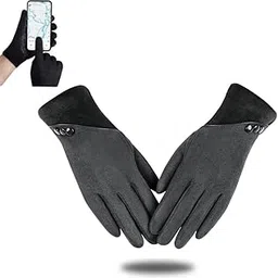 reffer Women Cute design Plush Fur Cuff Winter Gloves Warm Windproof Cold Resistant Warm Velvet Inside Touch Screen Gloves For Girls-picture-18
