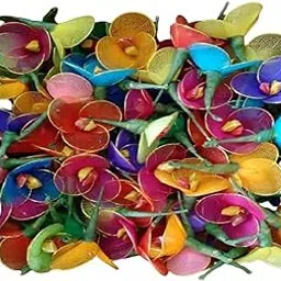 Naachaas Flower Pattern Haldi & Kumkum Handcrafted Set for Return Gift (Mixed Colours -25 Pieces)-picture-29