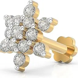 u are 925 Sterling Silver 18K Gold Plated Radiant Orbit Nose Pin for Women and Girls | With Certificate of Authenticity and 925 Stamp-picture-24