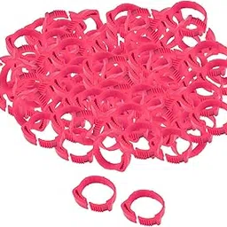 Generic 100x Chicken Leg Rings 001-100 Duck Chicks Leg Band Clip Rose Red| Pet Supplies | Backyard Poultry Supplies-picture-31