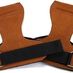 OLAHRAGA Leather Weight Lifting Hand Grips with Wrist Support - Perfect Palm Protection Gloves for Crossfit, Gymnastics, Pull ups, Deadlifts, Gym Workout and Weightlifting for Men and Women (Brown)-image-9