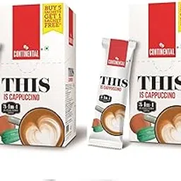 Continental THIS Cappuccino 3 in 1 Premix Instant Coffee 132g (22g*6 Sachets) (Pack of 2)-picture-20