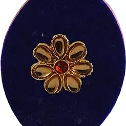 vidhya kangan Handmade Fancy Stone stud Work Saree pin Brooch for Women Jewellery Latest Stylish Crystal Unisex Floral Shape Brooch for Women/Girls (sku-bro2801)-picture-11