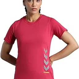 hummel Tany Round Neck Cotton Rich Half Sleeve Solid Regular fit Cottonpoly T-Shirt for Women Comfortable Soft Breathable Fabric Stretchable for Everyday Use Ideal for Casualwear image 1