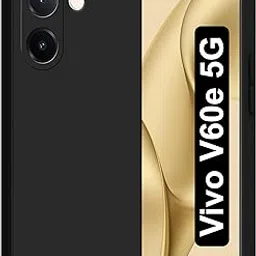 SBMS Silicone Back Cover Case for Vivo V60e 5G | Soft Micro-Fibre Lining Inside | Camera Protection Bump | Shockproof Back Cover Case for Vivo V60e 5G (Candy Cloth_Black) image 1