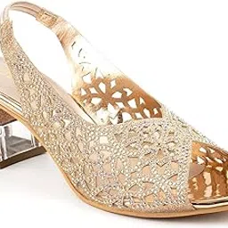 ozuri Women's Embellished Peep Toe Block Heel Sandals-picture-26