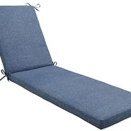Pillow Perfect Tory Solid Indoor/Outdoor Patio Chaise Lounge Cushion Plush Fiber Fill, Weather and Fade Resistant, 80" x 23", Blue-image-56
