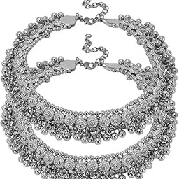 karshni jewelles Wedding Dance Beads Ghungroo Anklets/Pajeb/Payal for Women and Girls…-picture-39