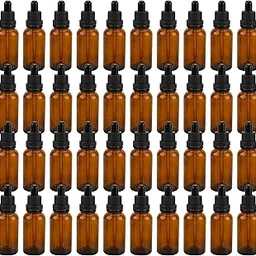 40 pcs Amber Glass Dropper Bottles, Refillable Sample Glass Bottle, 30 ml Pipette Bottle with Pipette for Essential Oil, Perfume, Blends-picture-12
