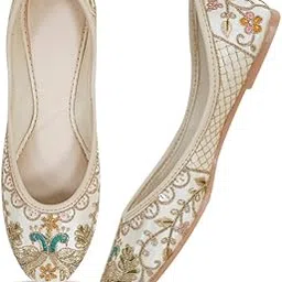 dfr Women's Embroidered Rajasthani Mojari Juti Shoe-picture-13