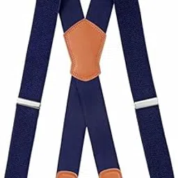 mippo Men's 3.8CM X Type Suspenders with Buckle Clips Adjustable Elastic Strap Braces-picture-21