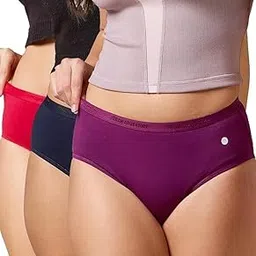 Underwear Brief Mid Waist Hipster Premium Cotton Spandex Panties for Women Daily Use - No Marks Waist Band and StayFresh Treatment-image-31