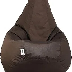 Amazon Brand - Solimo All Weather Water Resistant Bean Bag Filled with Beans | Multifunctional Pocket| Capacity: Upto 6 Ft Height, 100 KG Weight | 3XL | Brown-picture-25