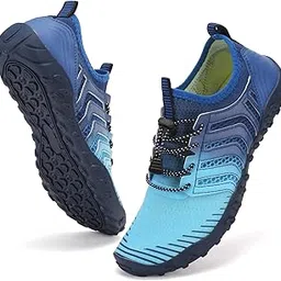 Water Shoes Mens Womens Beach Swim Shoes Quick-Dry Aqua Socks Pool Shoes for Surf Yoga Water Aerobics (G-Classic Blue, 42)-image-24