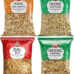 P.K Kaju Namkeen, Heeng Mixture Namkeen, Dal Bigi Namkeen & Heeng Papadi Namkeen (Pack Of 4) (Each 200g)-picture-27