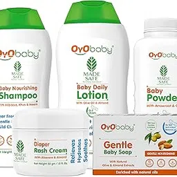 OYO BABY Moments Baby Care Gift Pack | Essential Skincare & Haircare Products for Newborns | Perfect Baby Shower & New Parent Gift Set | Gift Set - Pack of 5-image-52