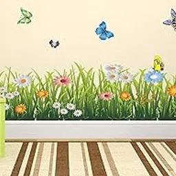 Green Grass Medium Vinyl Wallsticker for Home Decoration (110 cm x 60 cm)-picture-25