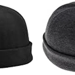 myaddiction 2 Pieces Women Men Retro Docker Leon Beanie Cap Pure Cotton Hat Multicolour-picture-19