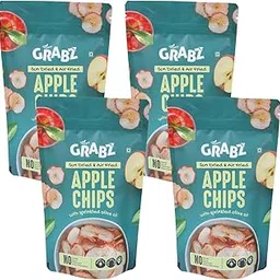 GRABZ Healthy Apple Fruit Chips | Air-Cooked, Solar-Dehydrated | Low Cholesterol | High Fiber | Natural Immunity Booster|Diabetic-Friendly | Gluten-Free | Vegan | 20g Each (Pack of 4)-picture-19