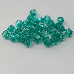 4mm Crystal Bicone Glass Beads – 120 Pcs Aqua Green | Faceted Spacer Beads for Jewelry Making, DIY Earring, Bracelet & Craft Projects image 1