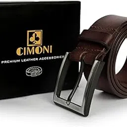 cimoni Premium Leather Belt for Men - Branded Leather Belts for men, Durable with Adjustable Fit,Zinc Casted Pin Buckle, Perfect for Casual & Formal Wear with Box-picture-14