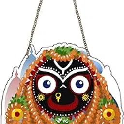 GIFTMEBAZAR Lord Jagannath Ji Wall Hanging | Wooden Hanging for Pooja Room, Home Temple & Spiritual Gift | Blessing Gift | Religious Home Decor | Artworks Decoration-image-8