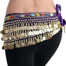 romp fashion Women Light Purple 214 Golden Coins Belly Belt-picture-38