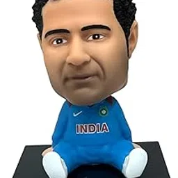 AUGEN Super Hero Sachin Tendulkar Action Figure Limited Edition Bobblehead with Mobile Holder for Car Dashboard, Office Desk & Study Table (Pack of 1)-picture-26
